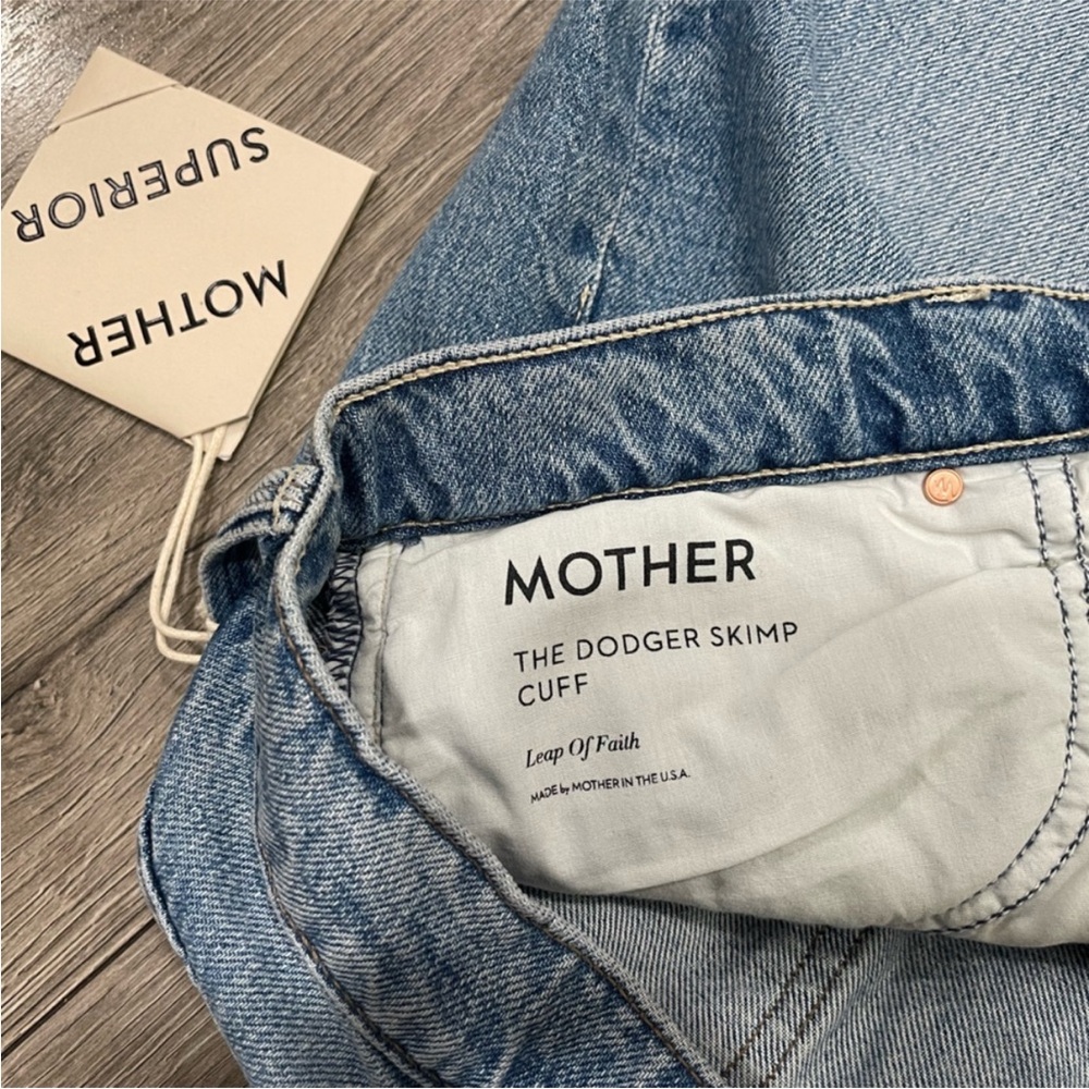NWT Mother Jeans The Dodger Skimp Cuff in Leap of Faith Sz 32 - Picture 7 of 15
